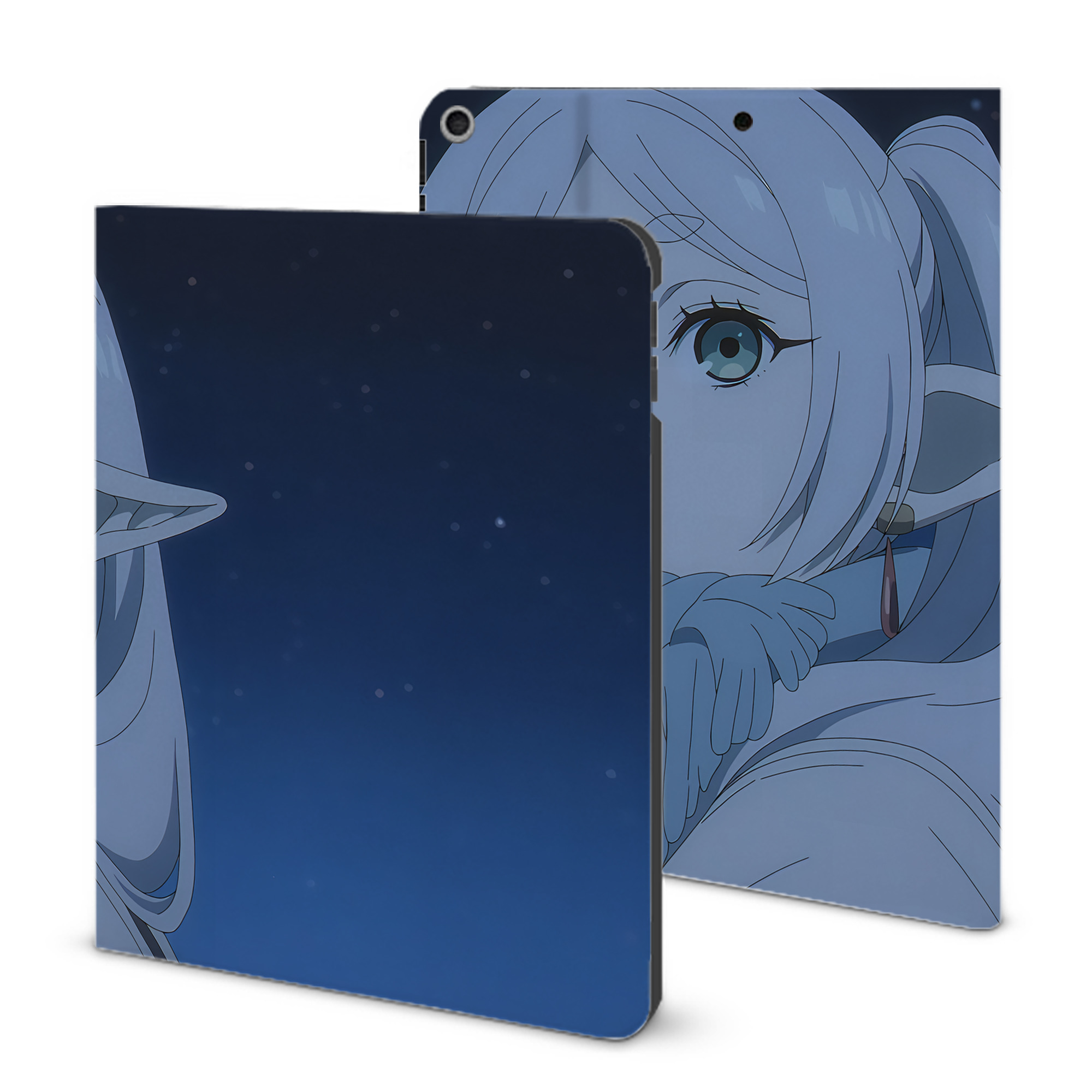 （画像用） 葬送のフリーレン Frieren IPad ケース ブック型 PUレザー TPU 耐衝撃 軽量 薄型 ペン収納なし 全面保護 IPad 各モデル対応